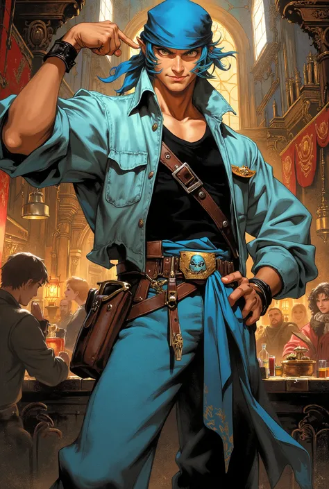 masterpiece, best quality, ultra-detailed, illustration, cinematic lighting, beautiful lighting, perfect anatomy, perfect hands, 5 fingers, 1 handsome young man, solo, standing confidently, thumb pointing to self, one hand on hip, looking at viewer with a ...