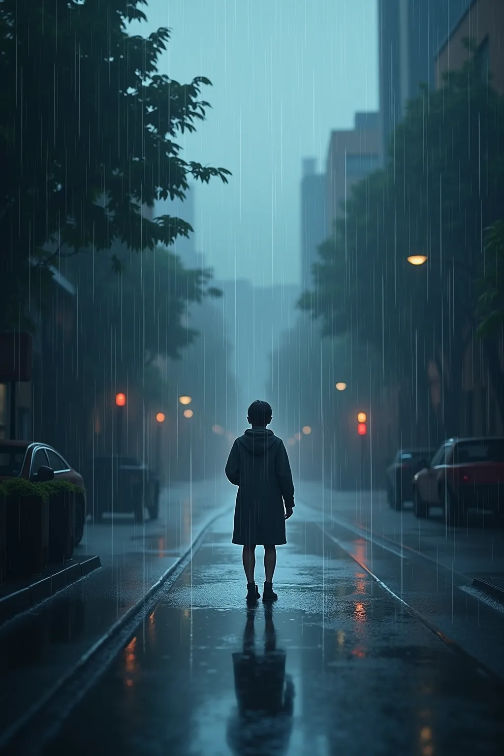 雨夜独行人