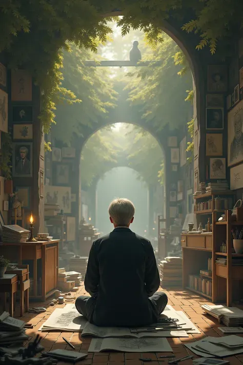 to generate a few pictures of Amano's work，Request a documentary style