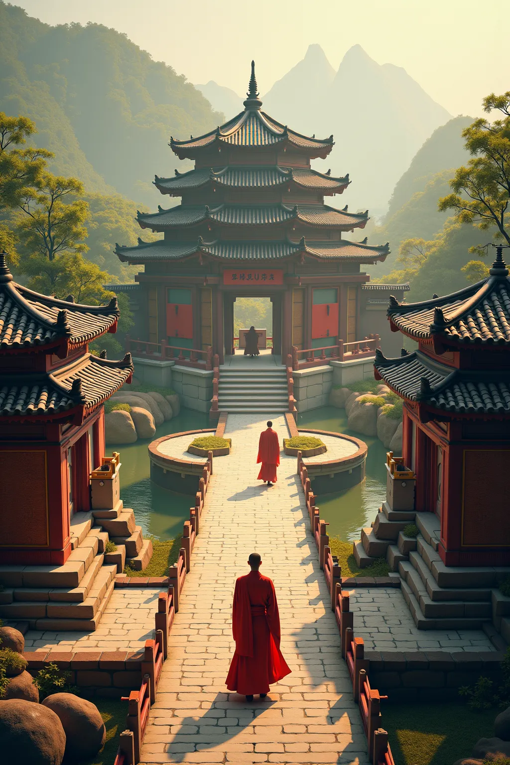 寺院夕光 ☀️🙏