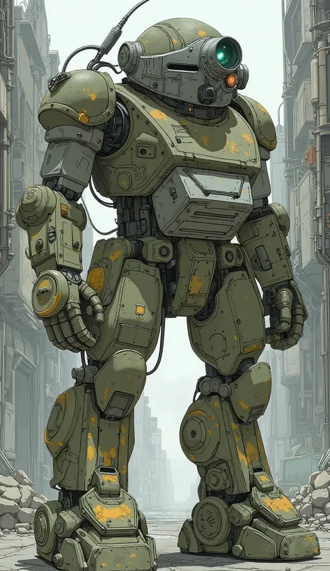 taken from the front、ATM-09-ST scope dog、a very elaborate model、suggests use in rough terrain and combat scenarios。Robots are mostly dark grey and equipped with、Mr.々model consists of angular panels and intricate joints It gives a realistic and immersive fe...