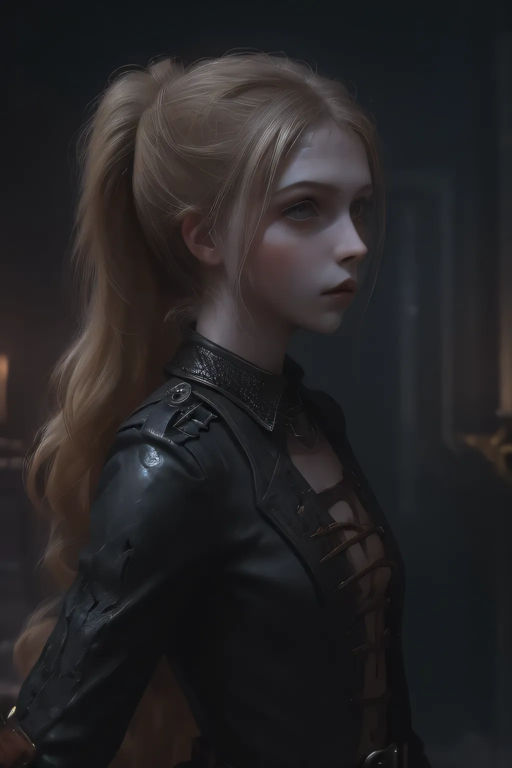 ((best quality)), ((masterpiece)), (detailed) a central female figure, a female occultic knight, witch, knight, wielding a rapier-like sword, perfect face (((masterpiece, of the highest quality, super detailed))), photorealistic, Dark fantasy art, dark fan...