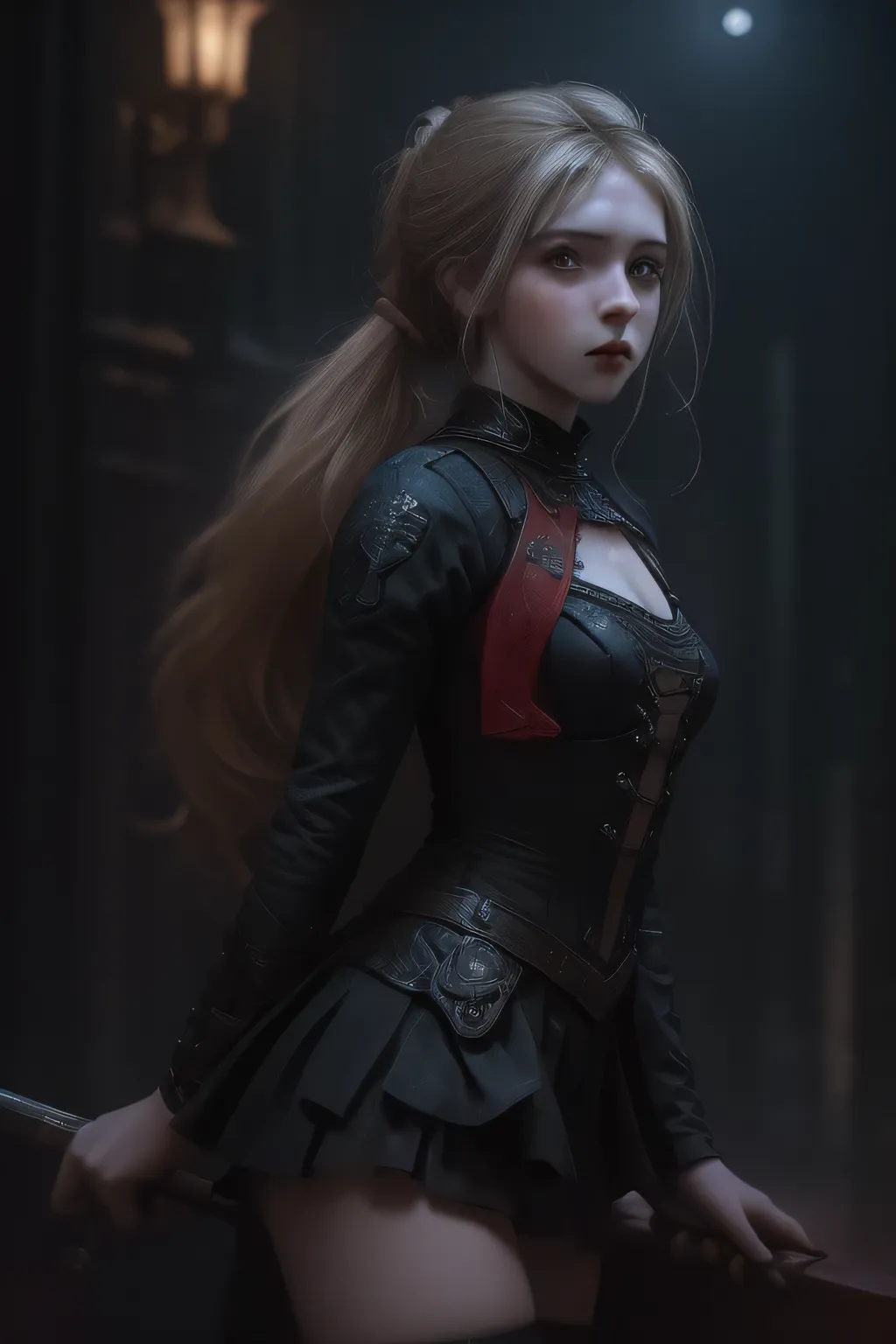  ((best quality)), ((masterpiece)), (detailed), perfect face (((mastepiece, of the highest quality, super detailed))), Dark science fiction art, dark sci fi, ((gothic art)), ((Bloodborne inspired)), (Victorian era inspired), (YorHa), (occultic vibe), (cosm...