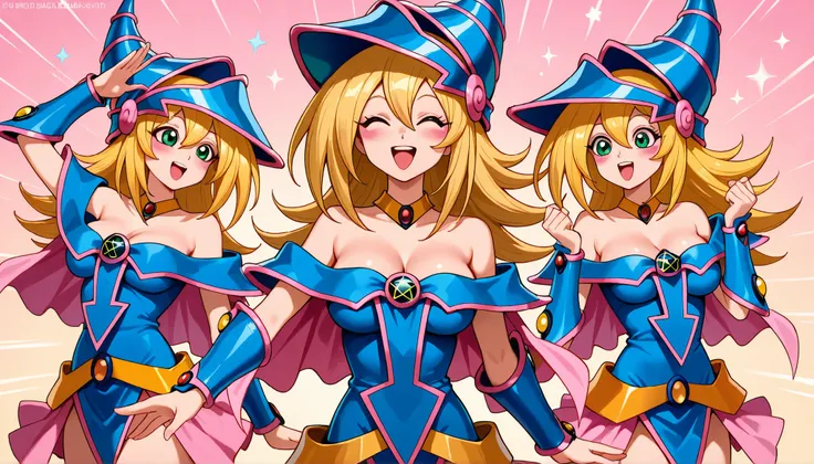 Black magician girl, Blue clothes, blondesBlack magician girl, Blue clothes, blondes, (  cheerful laugh  , Aerial)
