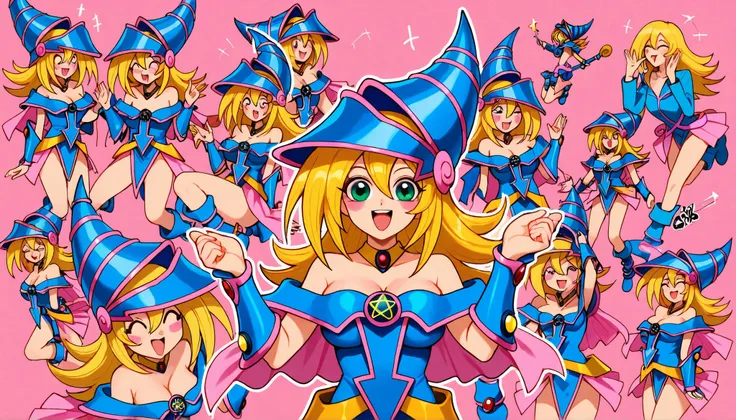 Black magician girl, Blue clothes, blondesBlack magician girl, Blue clothes, blondes, (  cheerful laugh  , Aerial)
