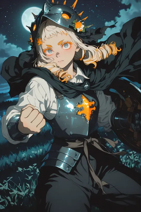 Masterpiece, best quality, very aesthetic,4K, ultra hd, blooming, fog, 1girl,small breasts, solo,18 yo, teen, (white nails, thick eyebrows), beige skin tone, upper body, cinematic angle,slender body, serious , looking  at viewer,  (gray eyes, glowing eyes,...