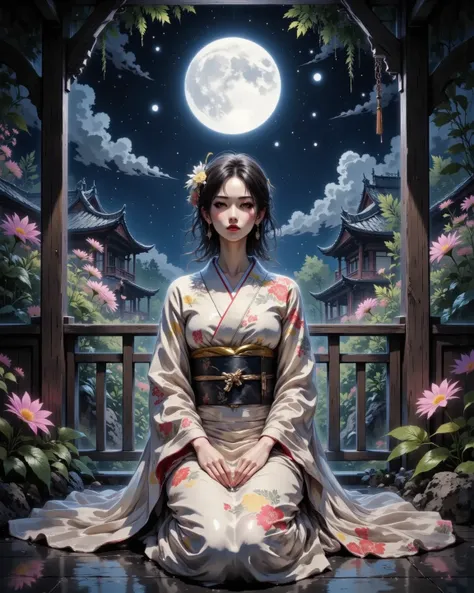 a painting of a woman