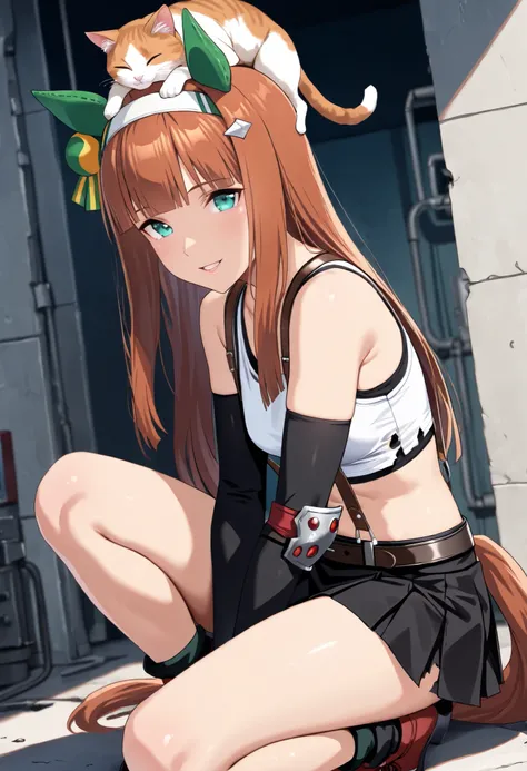 (masterpiece, best quality, perfect face:1.4), wide angle, silence suzuka \(umamusume\), horse ears, ear cover, white headband, small breasts, horse tail, tail on the lower back, proportional body, proportional,1 girl, beautiful hair, beautiful face, beaut...
