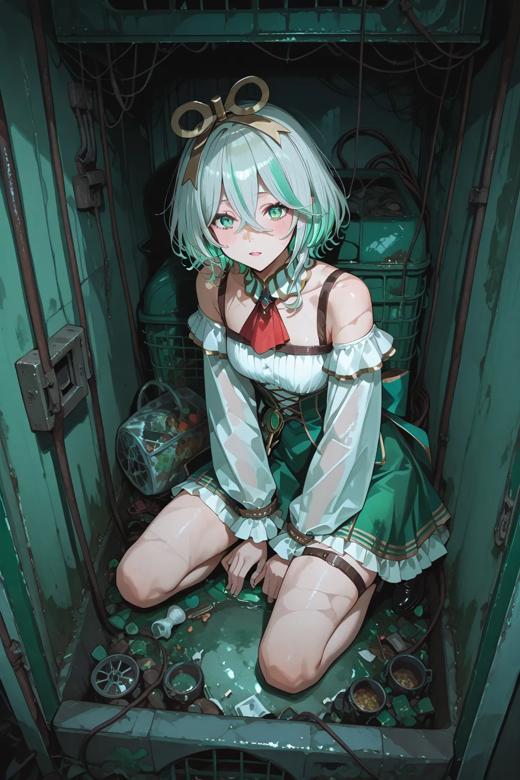 ゴミ捨て場で眠るセシリアさん