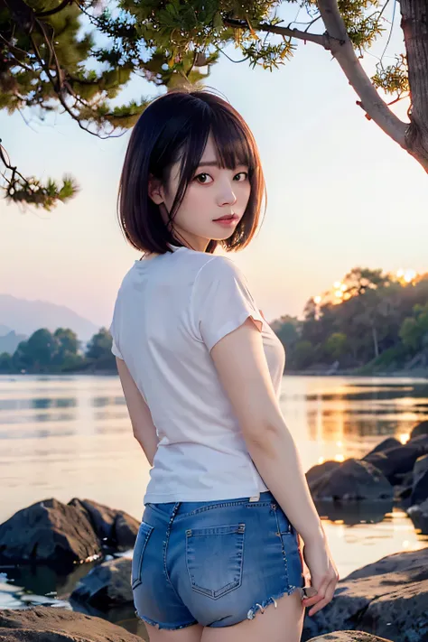 8k, raw photo, best quality, hires, realistic, photorealistic, extremely detailed 8k wallpaper, beautifully detailed eyes, finely detailed face,
 break 
strong rim backlighting to shirts, bokeh,
 break 
perfectly anatomically correct:1.2,
 break 
(a range ...