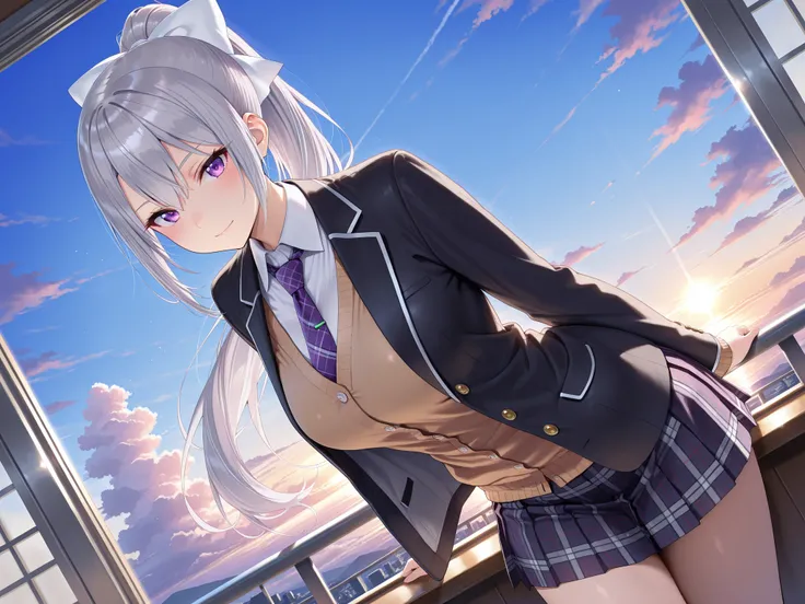 solo,masterpiece,best quality,super fine illustration、finely detail 、clear picture、UHD、HDR, amazing quality, highres, absurdres, very aesthetic, high resolution, ultra detailed, perfect details,nijikaede,purple eye,grey hair,long eyelashes,long hair,ponyta...
