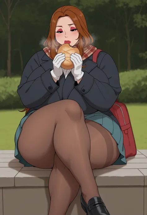 Debra, gigantic breasts. Pale red lipstick, brown hair,black eyes, pale red makeup, long hair, thick hips, chubby, overweight, mature woman. | highres,absurdres,very awa,masterpiece,best quality,newest,lineart,chiaroscuro,Natural Light,Mood Lighting,cinema...