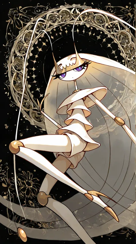 (in the style of Takashi Murakami:1.0), beautiful顔, feet,Highest Quality,tone mapping, sharp concentration in nude clothes, 超details,(Pheromosa),Highest Quality,beautiful,Pokemon,(Two fingers),(Clear Eyes),solo, details,8k,(slender:1.3),wallpaper,Jumping K...