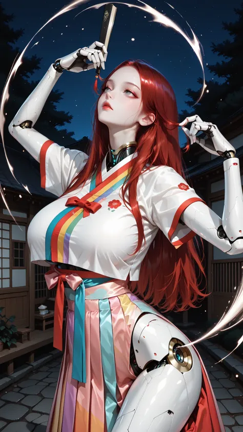 masterpiece, best quality, vibrant, very aesthetic, high contrast, (semi-realistic), newest, koreanai, best_quality, finely_detailed_eyes_and_detailed_face, (1 girl, solo, centered composition),long_hair, straight_hair, no bangs, forehead, gray_eyes, (huge...