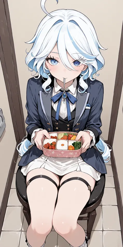 (masterpiece, best quality:1.2), 1girl, solo, bento,(masterpiece:1.2), furina,