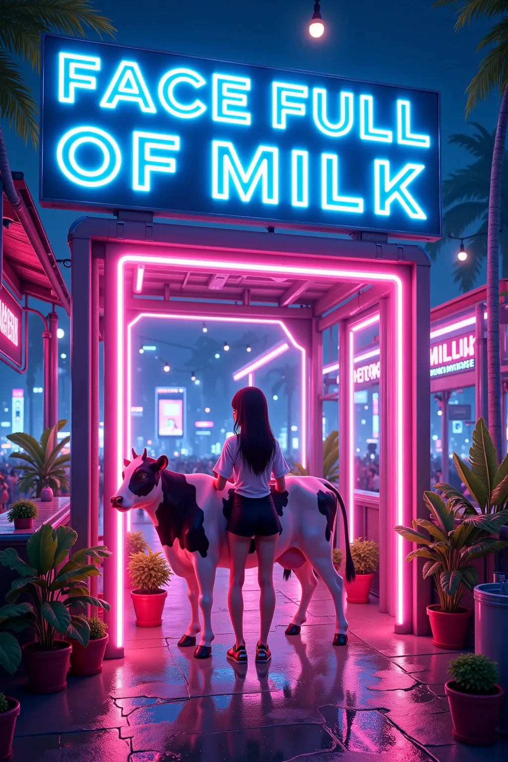 Her face full of Milk! N S F W