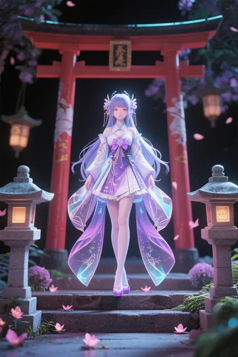 Holographic shrine maiden