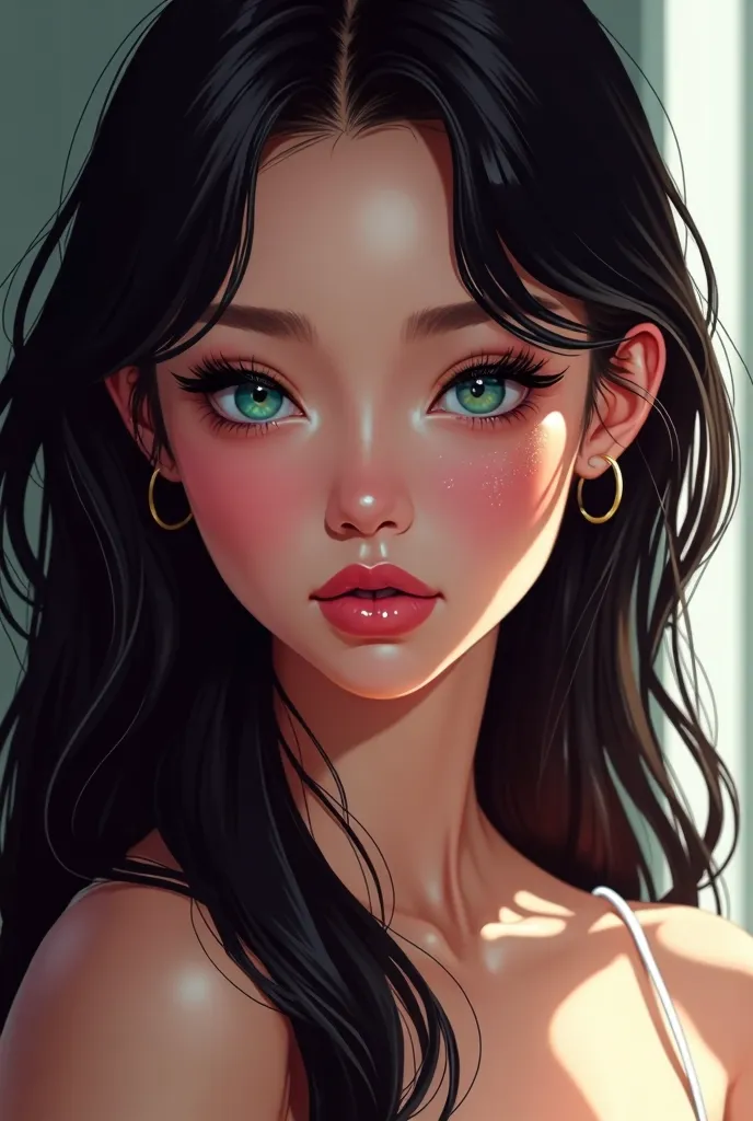 Beautiful eyes, makeup, eyebrows by Flux