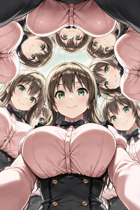 score_9,_up score_8_up, score_7_up, real_Anime, BREAK ((masterpiece, top quality, best image quality, high resolution, highly detailed CG integration 8K wallpaper)), clone girls, clone twins, 6+clone girls, Clone girls only world, beautiful young woman bac...