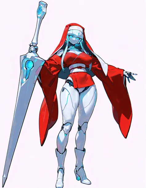 (((masterpiece))), (((Best Quality))), ((Ultra-detailed)), ((extremely delicate and beautiful)),solo, Full body, (phyrexian robotic female)(phyrexian android female) (mechanical undead lady) skin replaced with iron, (pale gold hair and glowing ultra-blue e...