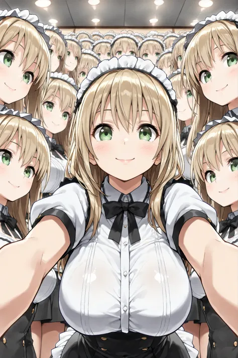 score_9_up, score_8_up, score_7_up, real_Anime, BREAK ((masterpiece, top quality, best image quality, high resolution, highly detailed CG integration 8K wallpaper)), clone girls, clone twins, 6+clone girls, Clone girls only world, beautiful young woman bac...