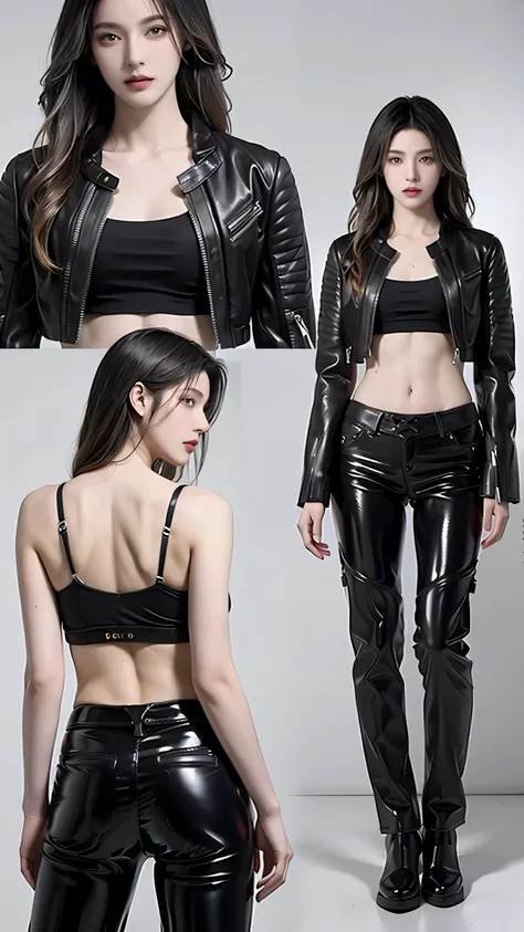 (masterpiece), best quality, HD, 4K, perfect face, black hair, smile at viewer, yellow eyes, hetero, torned dirt leather Jacket, hairband, black long hime hair, hime cut, arrogant stare, collarbone, prostitution, muscular slim, ABS collarbone, dirty booty,...