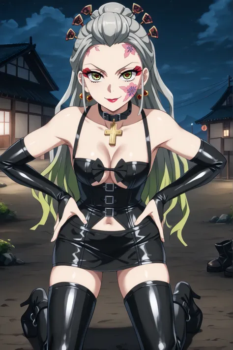 (((sitting cross-legged)))、Queen、(((Naked man on all fours、裸の男の背中に座るQueen、Man used as a human chair、human chair)))、(((solo:1.8)))、(((black latex elbow gloves:1.4)))、(((Black latex corset dress:1.4)))、(((corset dress is decorated with beautiful lace)))、((( ...