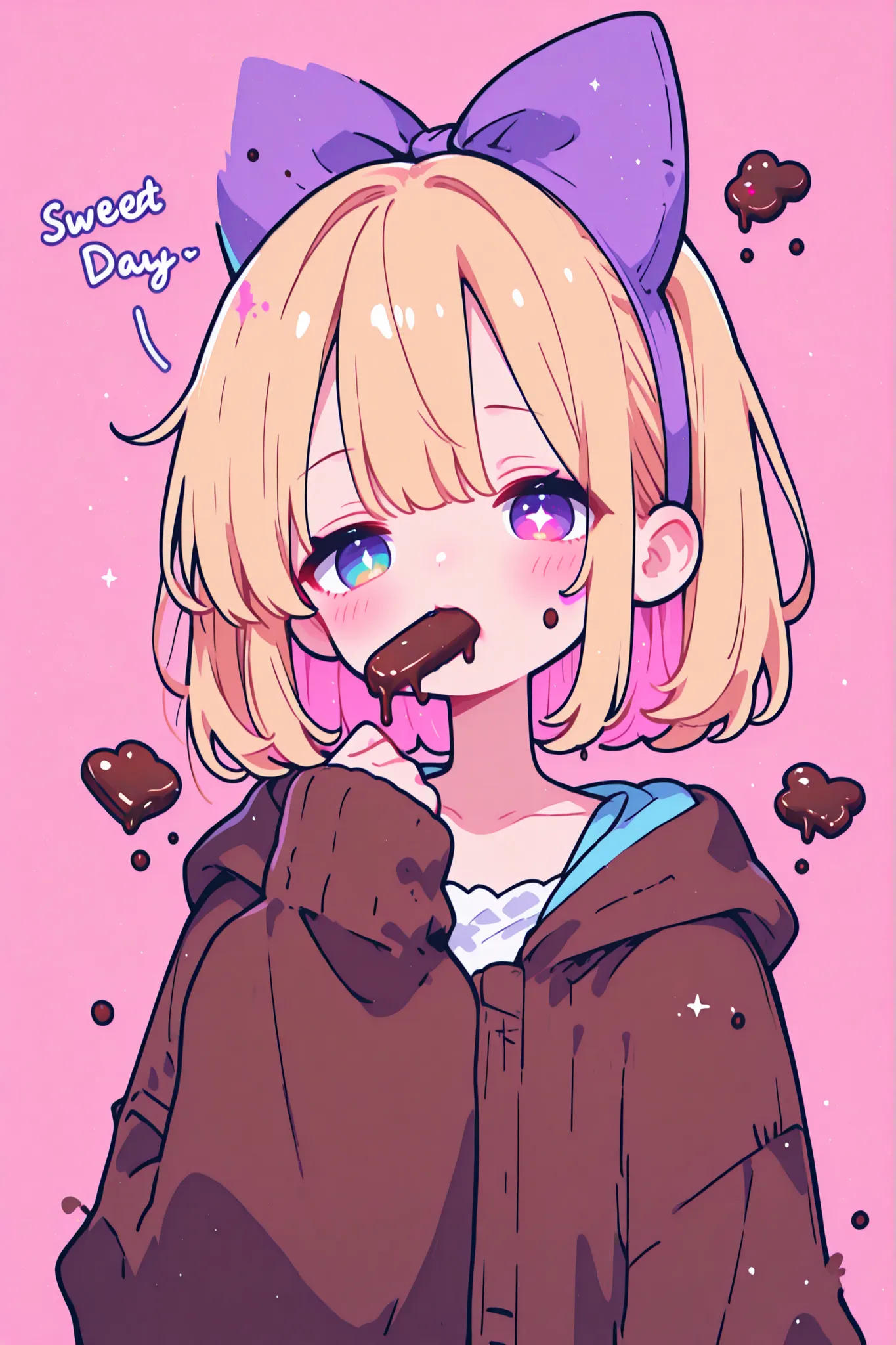 「Cocoa Trap」。Chocolate Day、Fall in one bite、Let's draw sweet and poisonous characters。