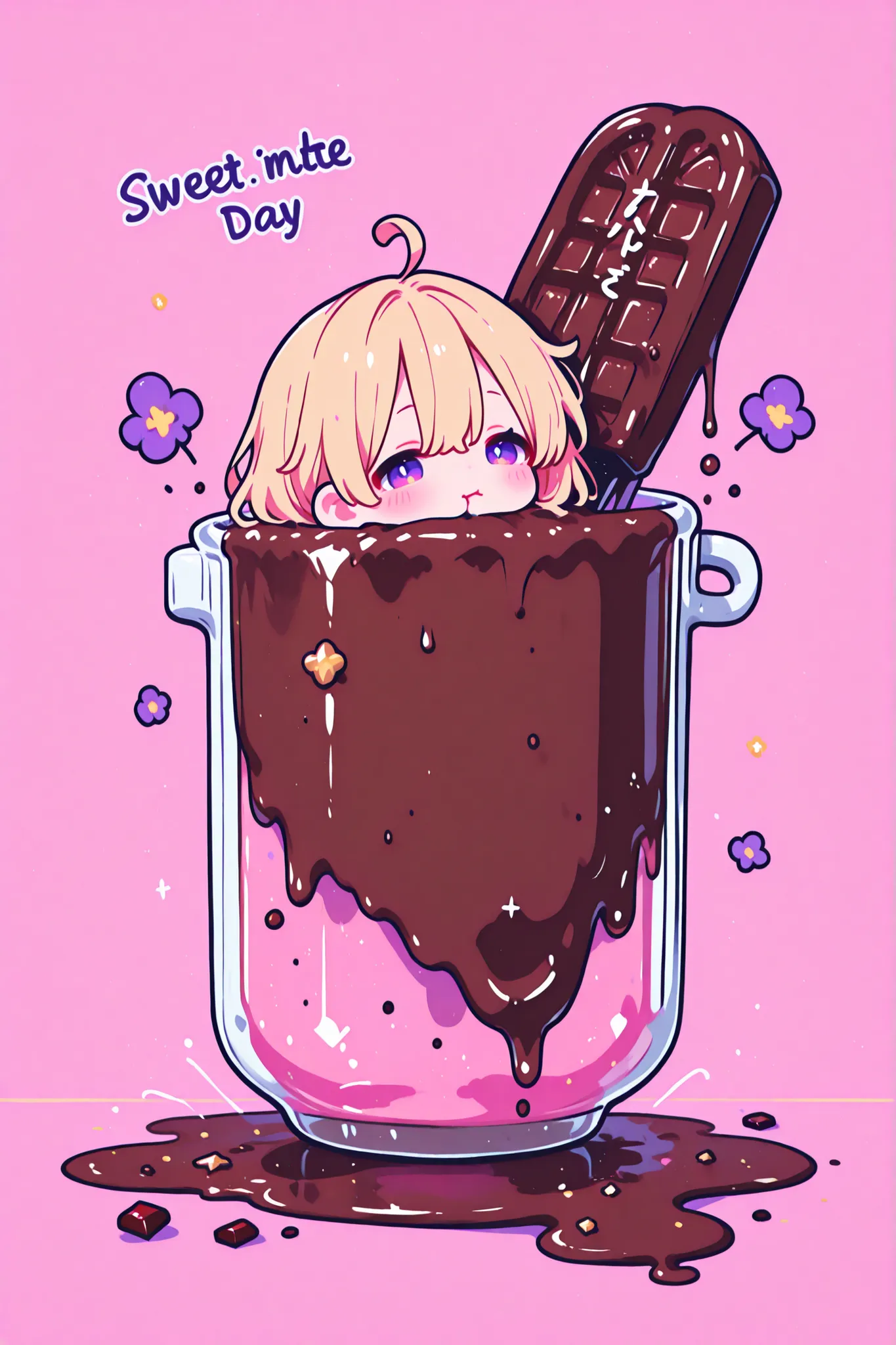 「Cocoa Trap」。Chocolate Day、Fall in one bite、Let's draw sweet and poisonous characters。