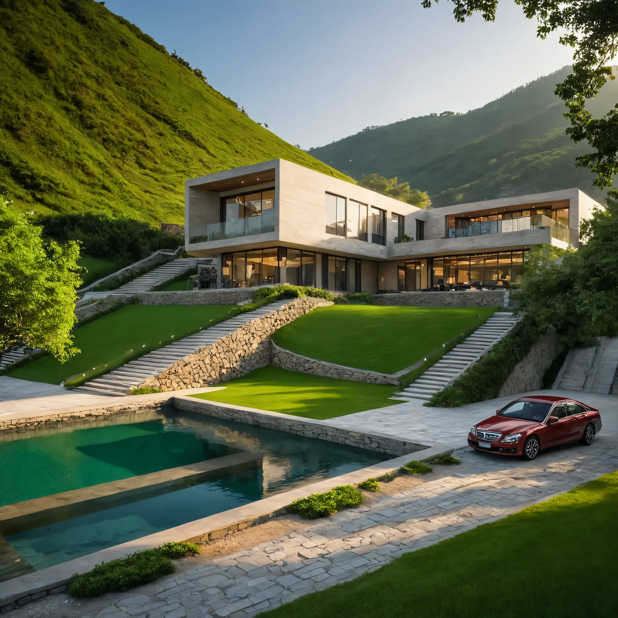 MASTER PIECE, modern, the resort is on the hills ,squares, urban landscape, cars, people, streets, reality, RAW photo, (high detailed skin:1.3), 8k uhd, dslr, soft lighting, ultra quality, film grain, Fujifilm XT3, sharp image, best qualitym, authentic, hi...