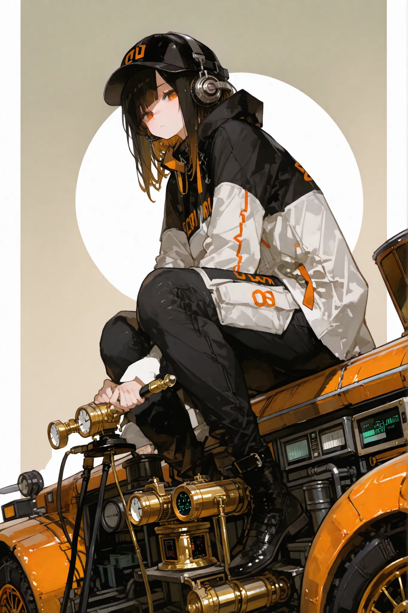 time machine、Vehicle type、空間に時計Effects、Distorted background