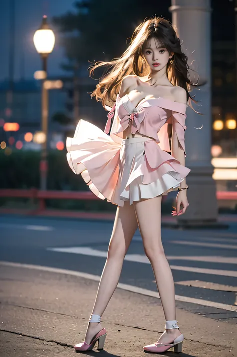 1girl
pink shirt
yinziping
white skirt ,,((full body, from below)), (masterpiece, best quality, ultra-detailed, 8k), realistic, a beautiful sexy long-legged model ((Random scene)), ((Random posture)), (I-type Valley), (Full breasts, visible cleavage, very ...