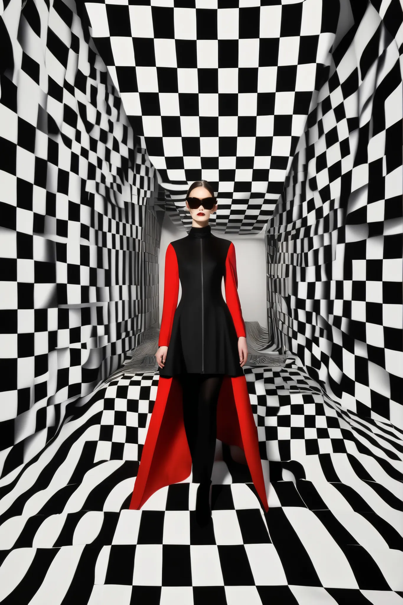 Op Art - Step into the world of  op art fashion , brocade and chintz fabrics come to life with a pixelated plaid design .  creates an enchanting sense of movement  、 x}  Get ready to be fascinated by optical illusions and swirling parabolic shapes  .。. Thi...