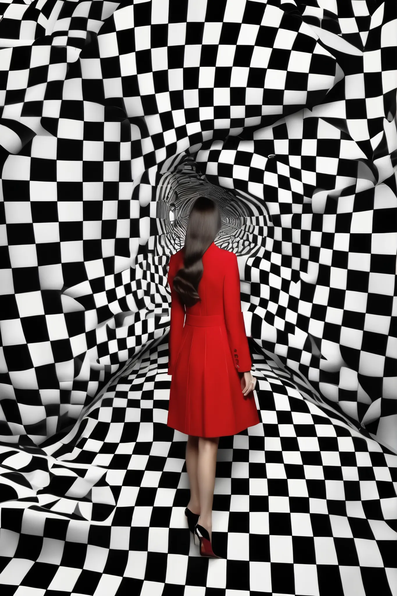Op Art - Step into the world of  op art fashion , brocade and chintz fabrics come to life with a pixelated plaid design .  creates an enchanting sense of movement  、 x}  Get ready to be fascinated by optical illusions and swirling parabolic shapes  .。. Thi...