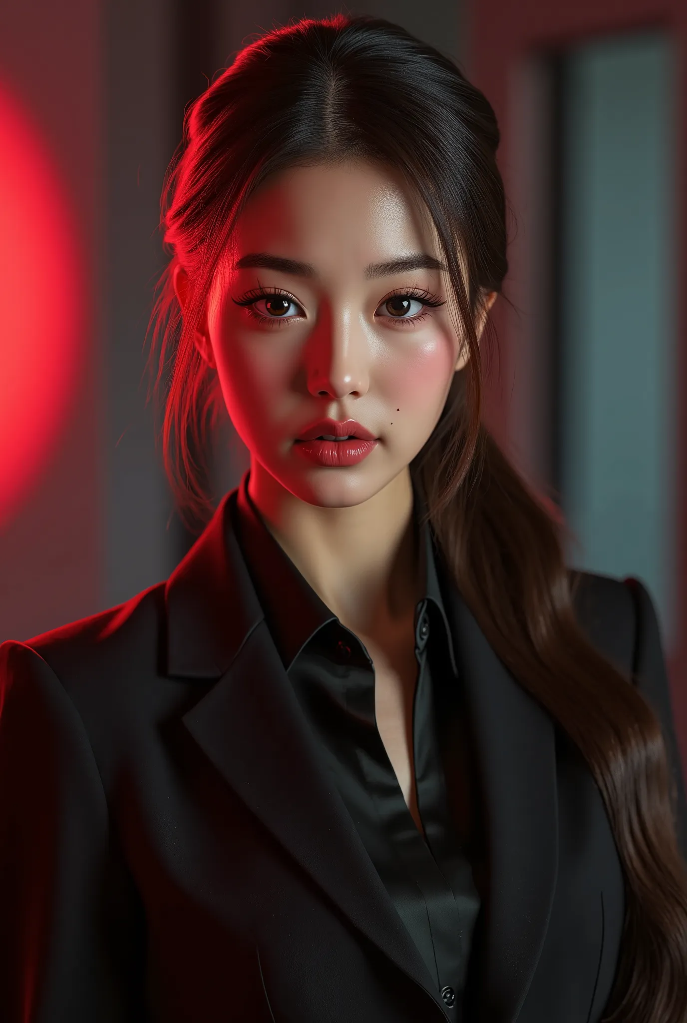 a beautiful secretary lady, hair tied up, wearing a business dress and high heels, (best quality,4k,8k,highres,masterpiece:1.2),ultra-detailed,(realistic,photorealistic,photo-realistic:1.37),detailed eyes,detailed lips,extremely detailed face,long eyelashe...