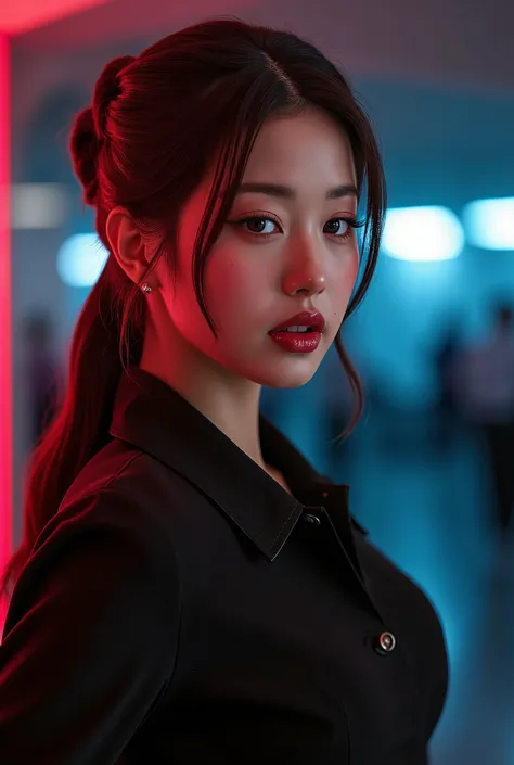 a beautiful secretary lady, hair tied up, wearing a business dress and high heels, (best quality,4k,8k,highres,masterpiece:1.2),ultra-detailed,(realistic,photorealistic,photo-realistic:1.37),detailed eyes,detailed lips,extremely detailed face,long eyelashe...