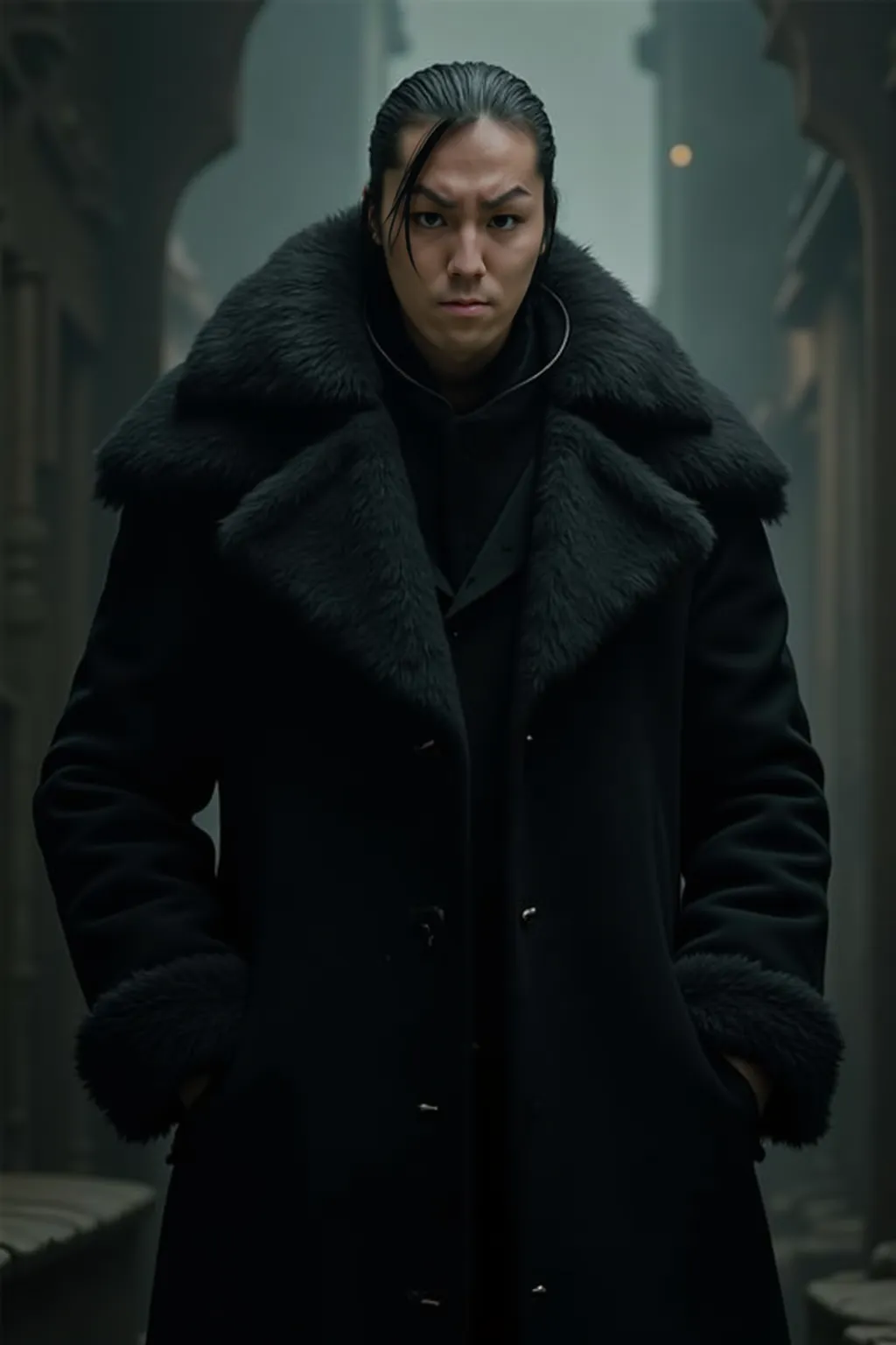 Kano Hidetaka ,Black fur coat,Live-action,
