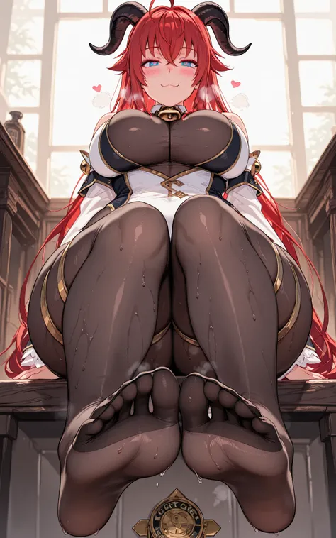 coffee2hai, score_9, score_8_up, score_7_up, score_6_up, uncensored, RiasGremory, very long hair, red hair, blue eyes, ahoge, crossed bangs, huge breasts, bright pupils, (voluptuous:1.3), (thick:1.3), BREAK UHD, retina, masterpiece, accurate, anatomically ...