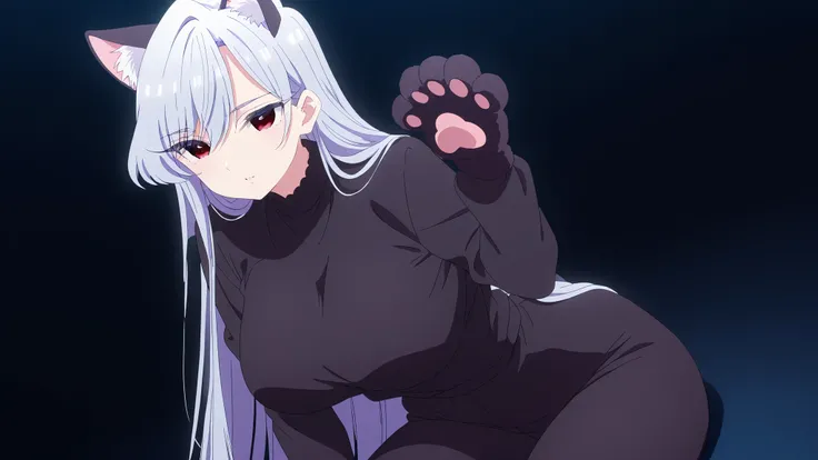 nano eiai [100 Girlfriend] sports a beautiful long mane. Her big, beautiful red eyes. wearing a cat cosplay with her ears and paws, with her characteristic anime design. She has a magnificent body and hair faithful to the anime. Her build is curvy and her ...