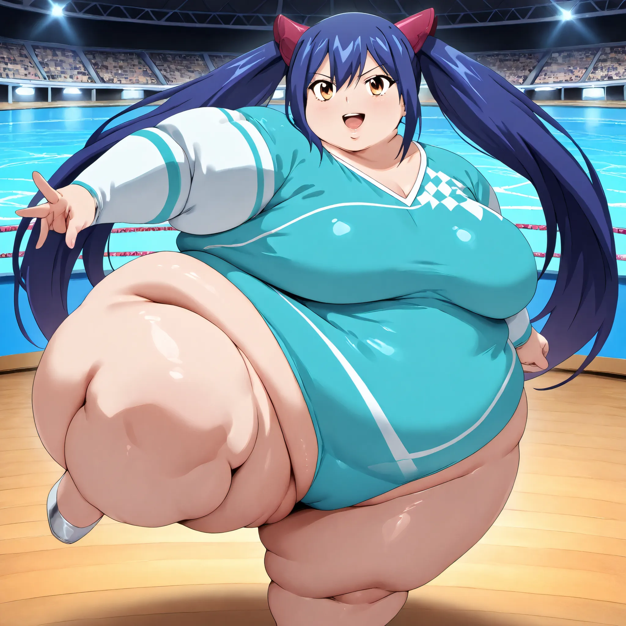 **Left Side:**  
masterpiece, best quality, 8k, ultra-detailed, graceful and dynamic atmosphere,  
1girl, score_9, score_8_up, score_7_up, source_anime, wendy marvell, long hair, hair ornament, ribbon, hair between eyes, twintails, brown eyes, very long ha...