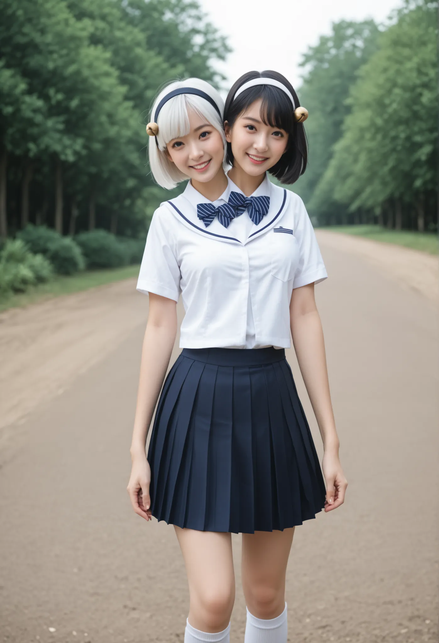 masterpiece , close-up, half-body shot, best quality , , highres , absurdres , 1girl , <lora:realistic filter [IL]: . 8> , realistic , <lora:StS-Illustrious-Detail-Slider-v1 . 0_1027785:1> , <lora:natsufuyu-illust:1> , (natsufuyu:1) , young woman with two ...