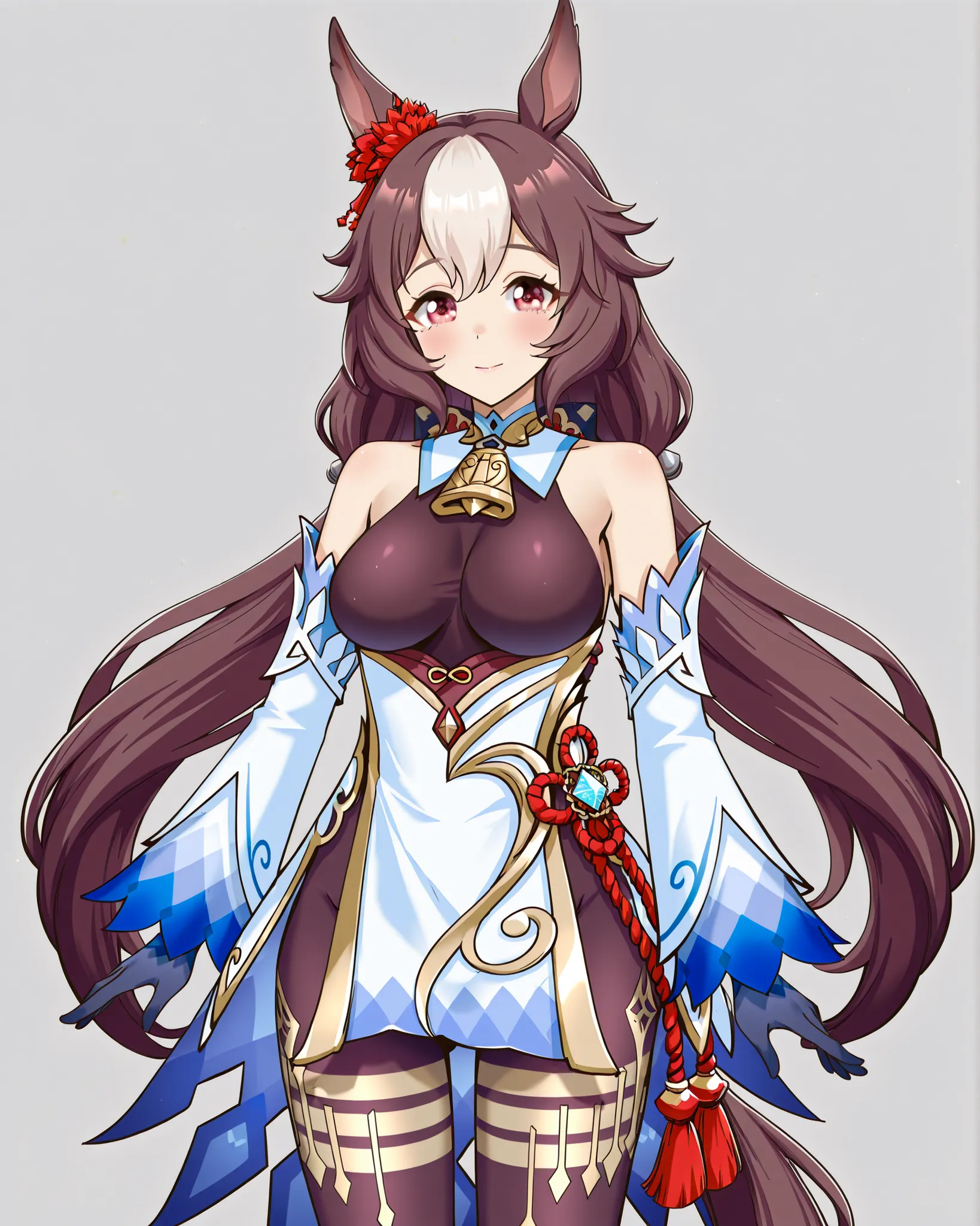 yamanin zephyr(Uma Musume),Uma Musume, solo, [Super beautiful CG], [Highly Detailed CG],[top quality], [Super Detailed], [CG illustration], [high resolution], [extremely delicate and beautiful], [super fine illustration],  very detailed skin, Medium Breast...