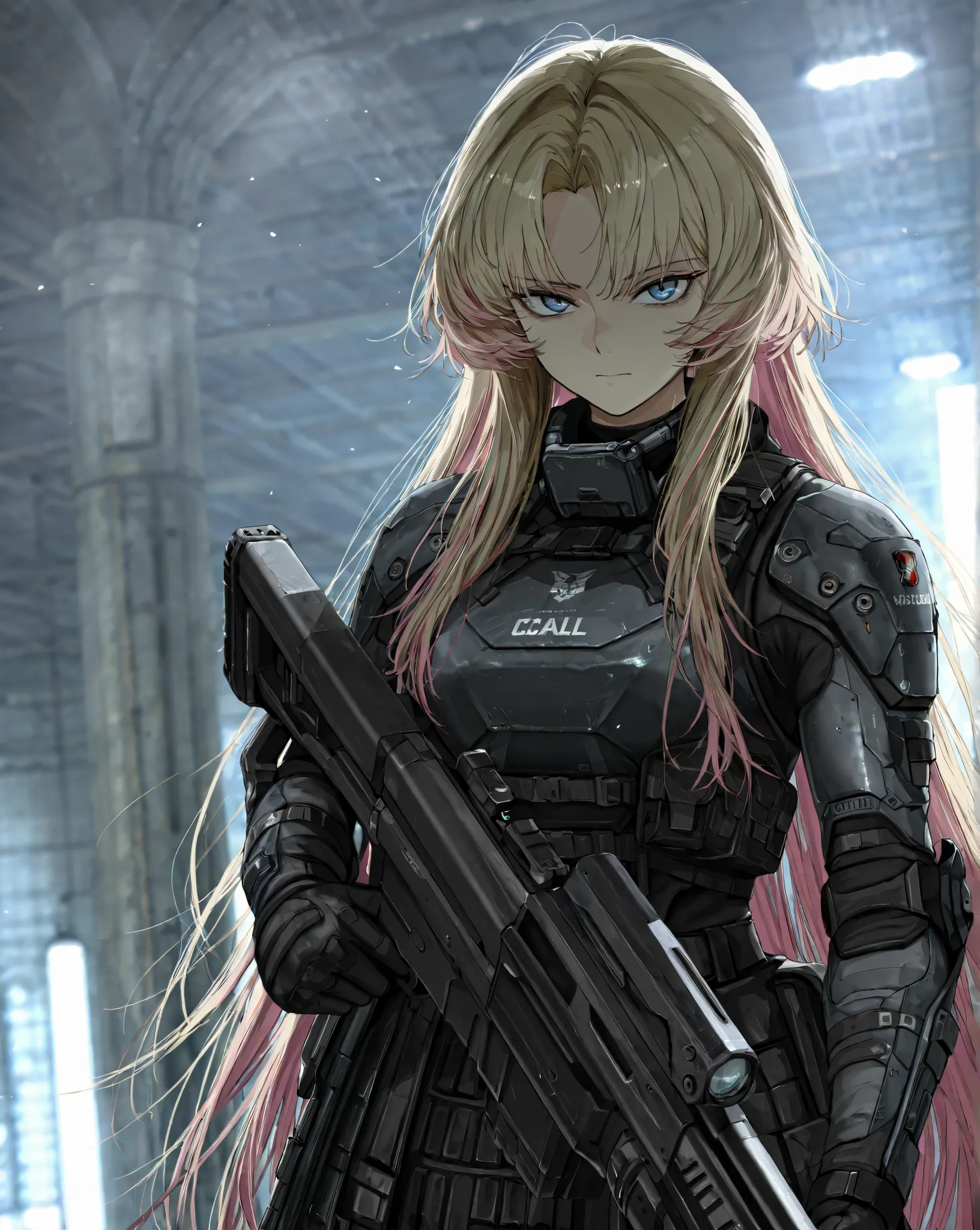 by [inoitoh|arknights|748cmstyle], warcore, backlighting, warm lighting, scenery, accented lights, 1girl, solo, A close up of a mature woman at a quarter angle/three quarter angle, looking at viewer, detailed face, intricate details, shikimori,tsurime, ser...