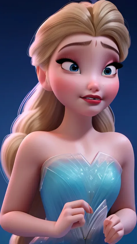 Young Elsa is very hot. busty. cutout. production.. 💗 💕 💮. 3d 3