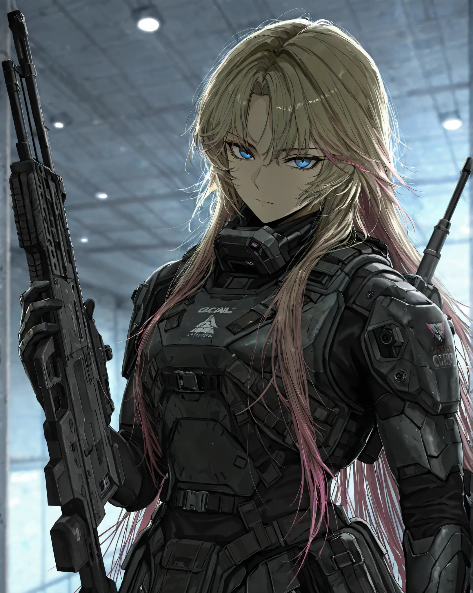 by [inoitoh|arknights|748cmstyle], warcore, backlighting, warm lighting, scenery, accented lights, 1girl, solo, close up shot, face focus, upper body focus, A close up of a mature woman at a quarter angle/three quarter angle, looking at viewer, detailed fa...