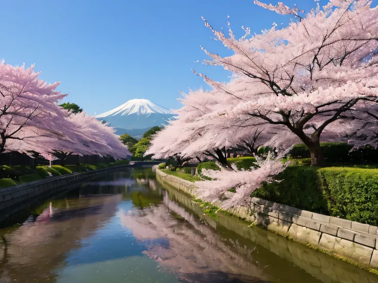 Scenery of cherry blossoms in Japan