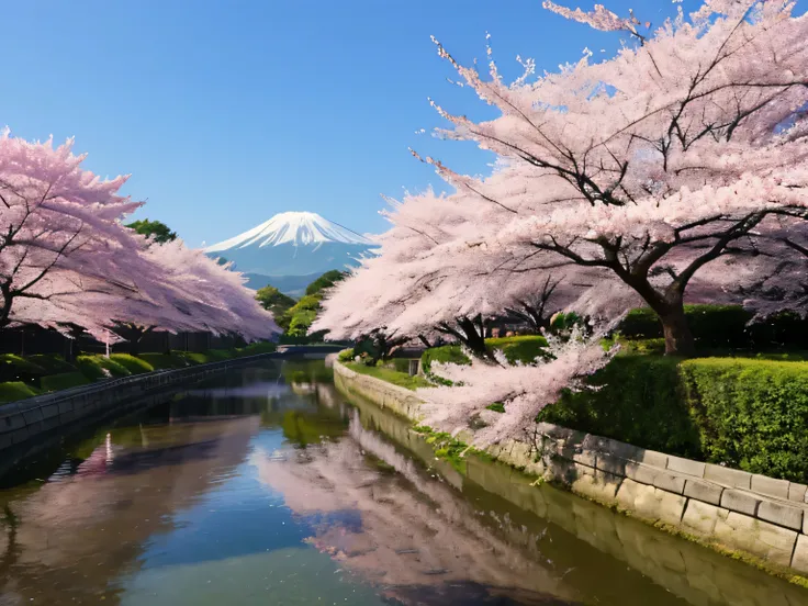 Scenery of cherry blossoms in Japan