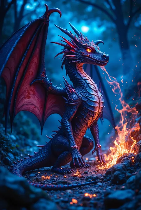 a dramatic looking photograph of a majestic dragon,detailed dragon,dragon portrait,dragon with powerful wings,dragon in flight,dragon breathing fire,fantasy dragon,cinematic lighting,dramatic sky,moody atmosphere,epic landscape,dramatic color palette,photo...