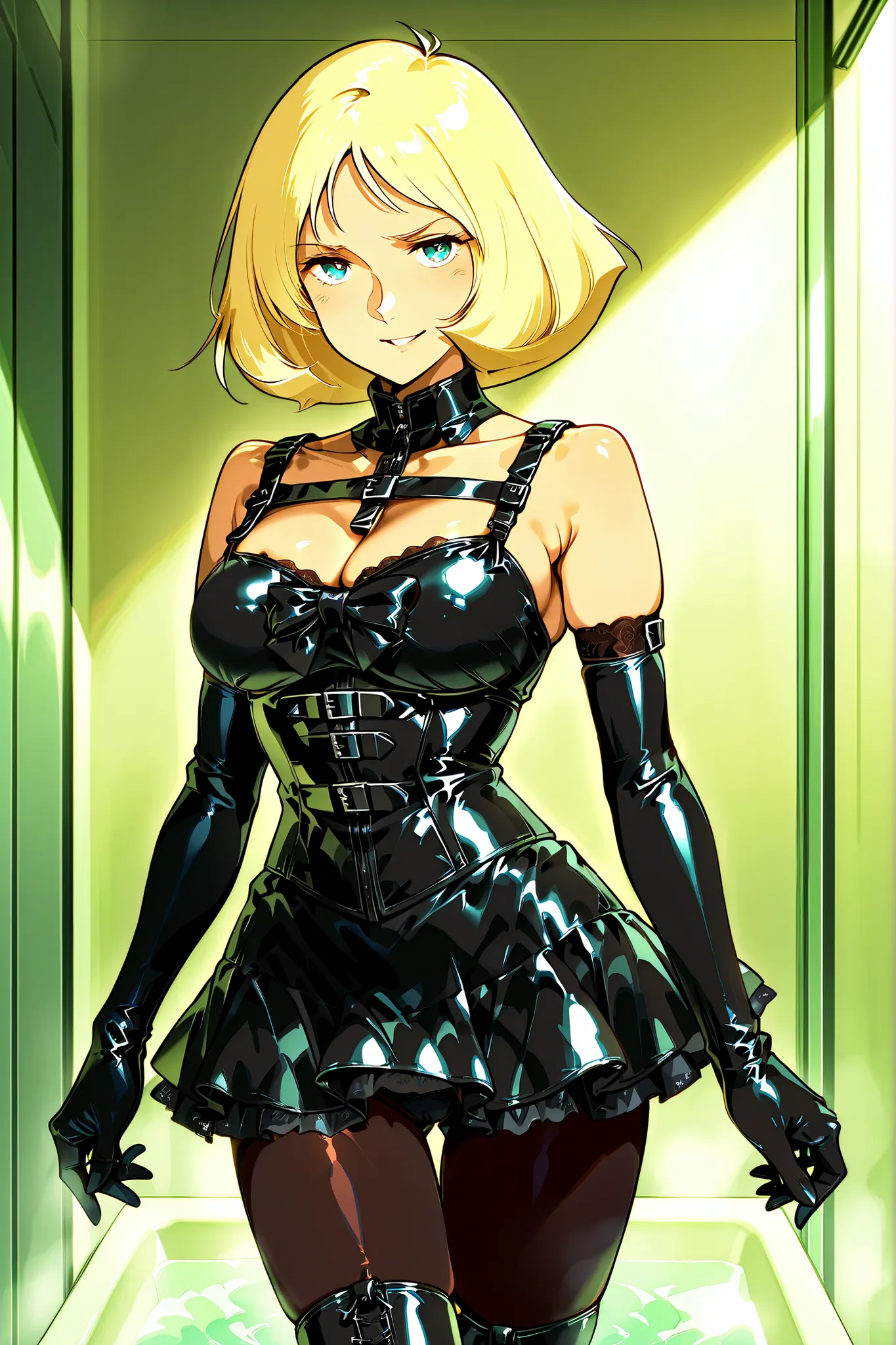 facesitting smother、Woman's Buttocks Compress Man's Face、Man Can't Breathe、On the edge of suffocation、(((black latex elbow gloves:1.4)))、(((Black latex corset dress:1.4)))、(((Corset Dress is adorned with beautiful lace and ruffles)))、(((Corset Dress with S...
