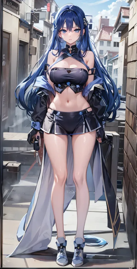 1 girl,  solo, long hair, Chest, watching the audience,  bangs,  blue eyes, large Chest,  hair between eyebrows , bare shoulders, very long hair, swimsuit, Full Body, butt, White hair, 大leg, outdoor, Lying down, sky空, 赤foot, sky, review, cloud, from behind...